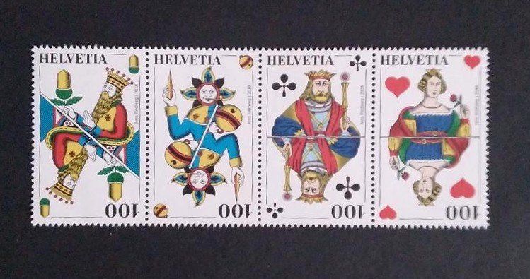 Alle Briefmarken: Briefmarken Jass 2018 postfrisch zusammenhängend – Neu (gemäss Beschreibung) aus Basel von Palmenland