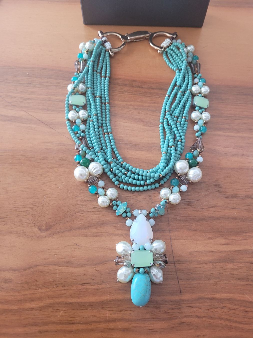 Catenine: Wunderschoenes Filini Collier, Türkis/Weiss – Usato da Bünzen venduto da Milly32 2