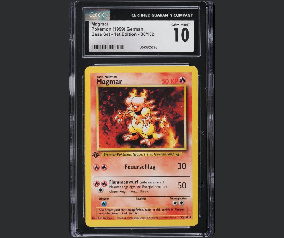 Pokémon Carte collezionabili: Pokémon Magmar Base Set | 1st Edition | German | CGC 10 – Nuovo (secondo la descrizione) da Soyhières venduto da Spartan117