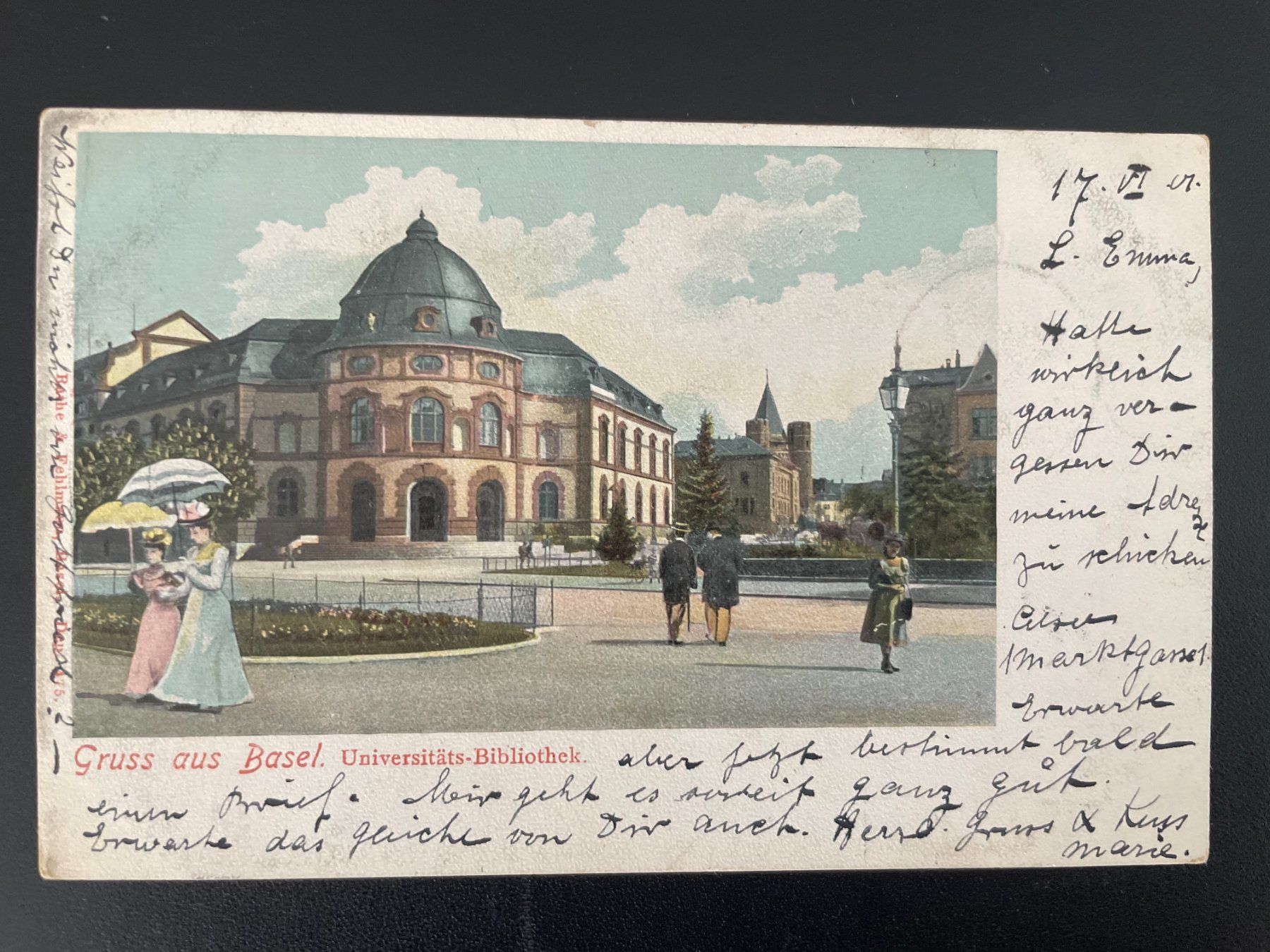 Cartoline postali: AK BS Basel, Universitäts-Bibliothek, 1901 – Usato da Thal venduto da Danny82