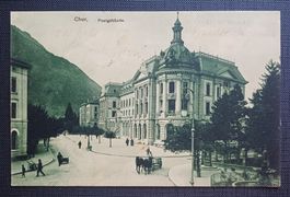 AK Postgebäude CHUR (Stabstempel Chur) 1909