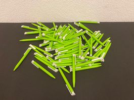 Kugelschreiber aus Kunststoff, 100 Stück, hellgrün