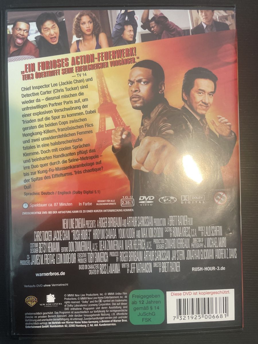 Alle DVDs: Rush Houer 3, Klamaukaction mit Jackie Chan – Gebraucht aus Winterthur von machmaschine 1