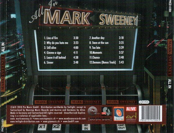 CDs: CD/ MARK SWEENEY : ALL IN (2010) HARDROCK – Gebraucht aus Geuensee von Dougenegger 1