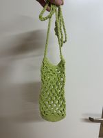 Green crochet bag for phone 