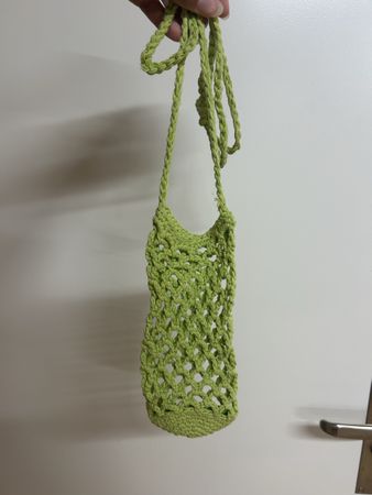Green crochet bag for phone 