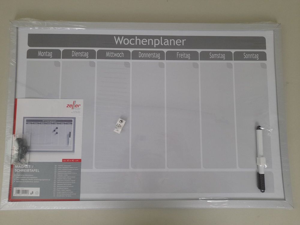 Zeller Magnet-Tafel 60x40cm - Whiteboard Mit Holzrahmen