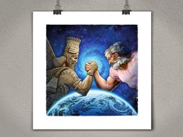 Kunstdruck - MYTHOLOGIE VS. THEOLOGIE - von Ch. Kitzmüller
