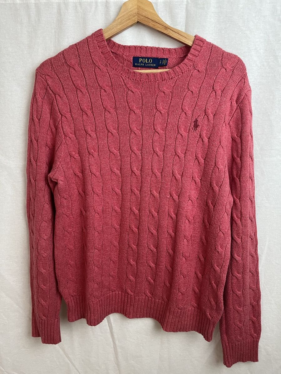 Ralph Lauren Pulls & Sweat-shirts: Pull Ralph Lauren Tricot torsadé Rose – Neuf (Voir description) à Les Avanchets par lunedeneige.shop