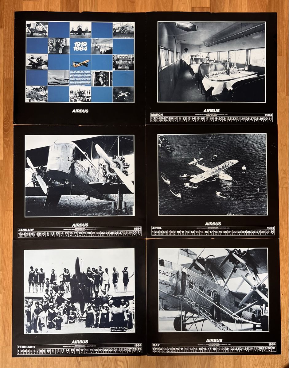 Calendari: Kalender AIRBUS 1984 – Usato da Ostermundigen venduto da airline-trolley