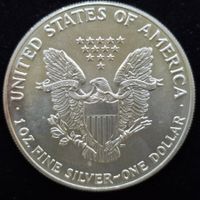 US $ American Eagle 1 Unze Silber 999/1000, 1991