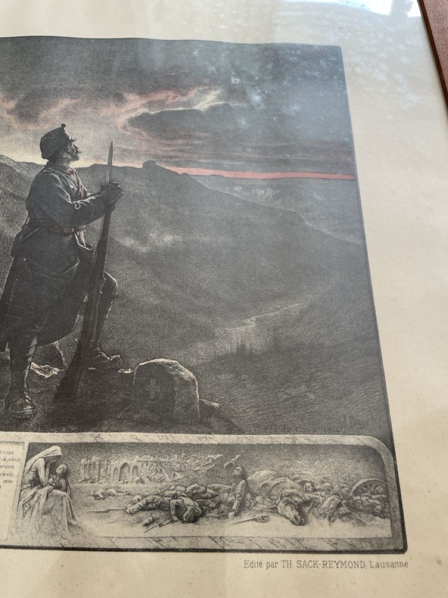 Grafica & Litografie: Originale Lithographie 1914 - Schweizer Armee Mobilmachung – Usato da Zürich venduto da Galfran 3