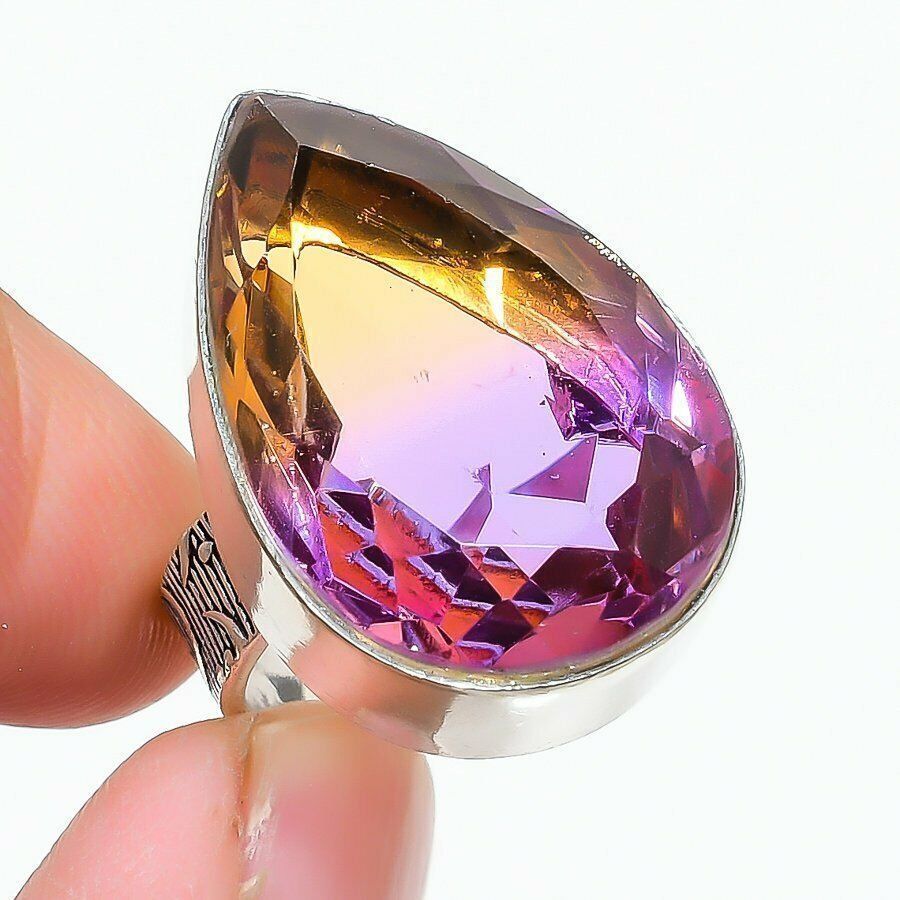 Anelli: Bi-Color Tourmaline Gemstone Handmade 925 SSilver RING 6 – Nuovo e nell'imballaggio originale da Gächlingen venduto da CHARLEZGIFTS 1