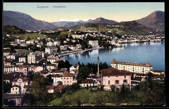 Ansichtskarten: AK Lugano, Paradiso – Gebraucht aus Berlin von bartko-reher