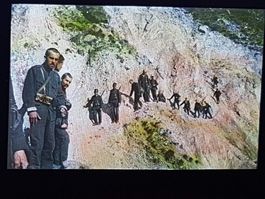 antikes Glas Dia col. Militär Tessin reduziertes Schnäppchen