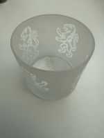 Grosse Vase-Glas rund zylinderförmig mit Züri-Leue, NEU