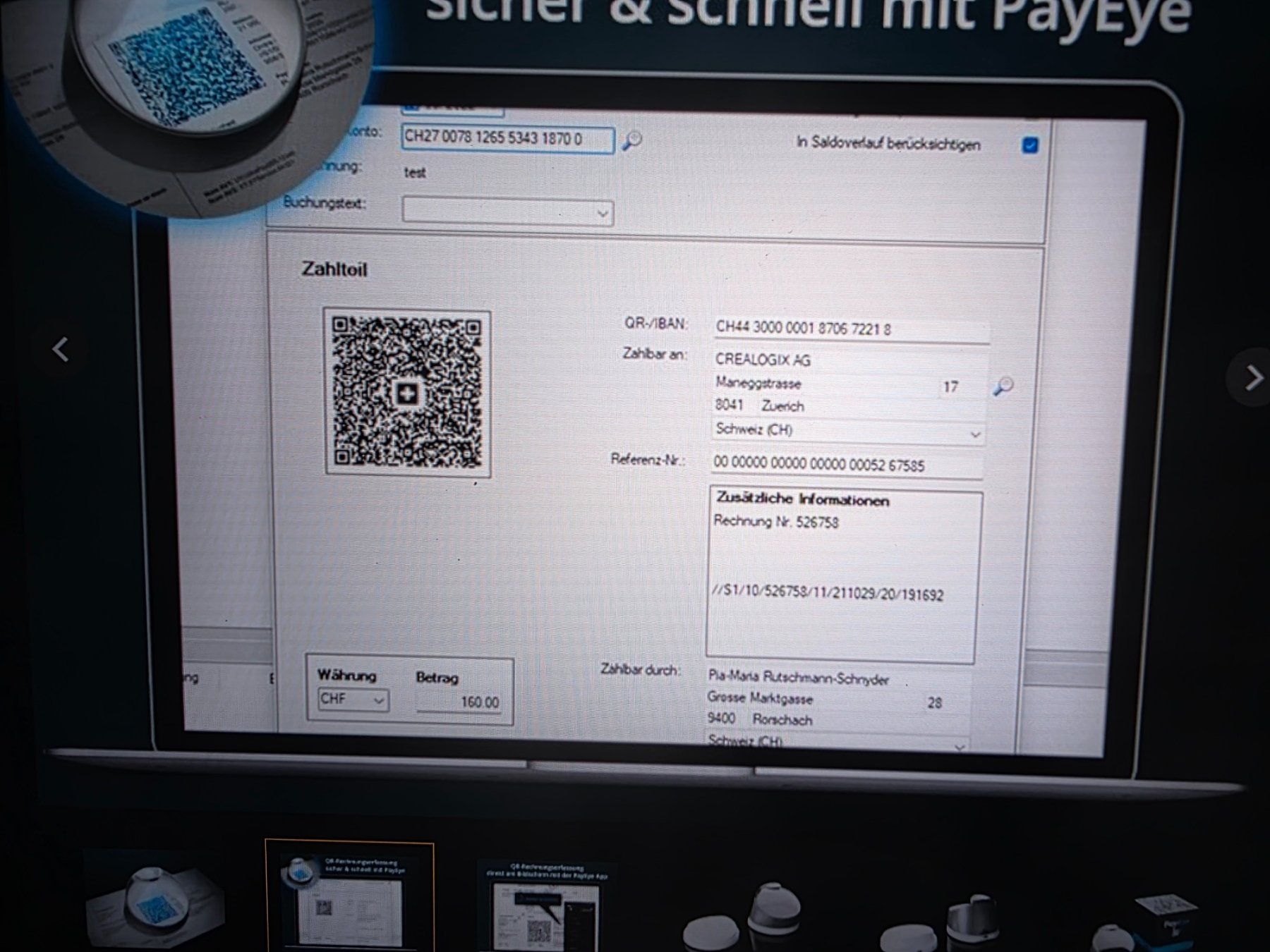 Crealogix Scanner: Crealogix QR Code Scanner für Telebanking – Nuovo e nell'imballaggio originale da Unterstammheim venduto da Porter101 4
