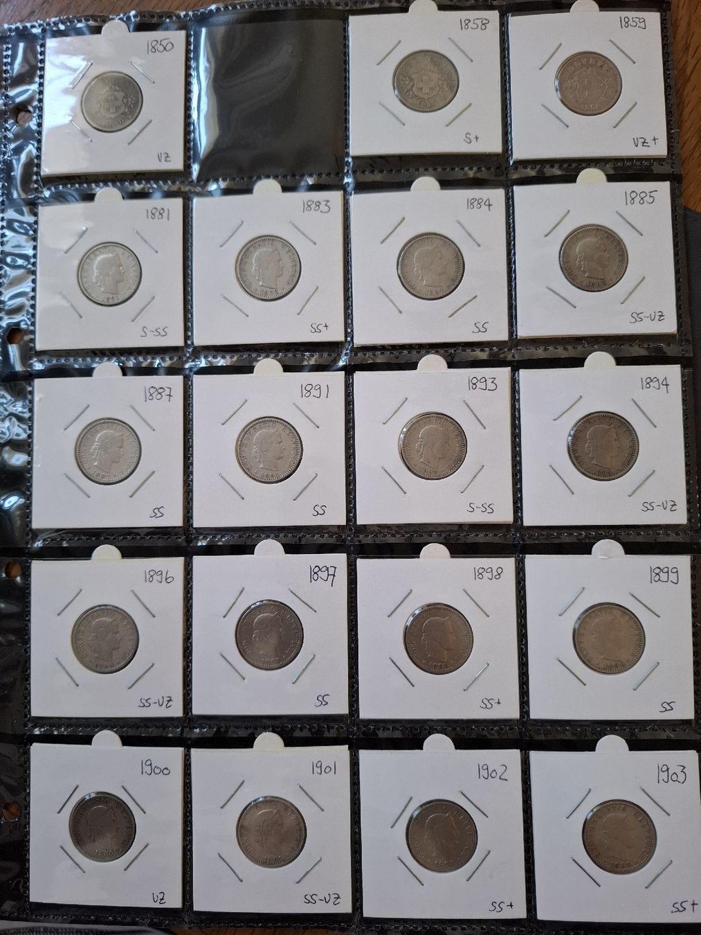 Tutti le monete: 20 Rappen Sammlung nr.28 – Usato da Hunzenschwil venduto da Hardrock6
