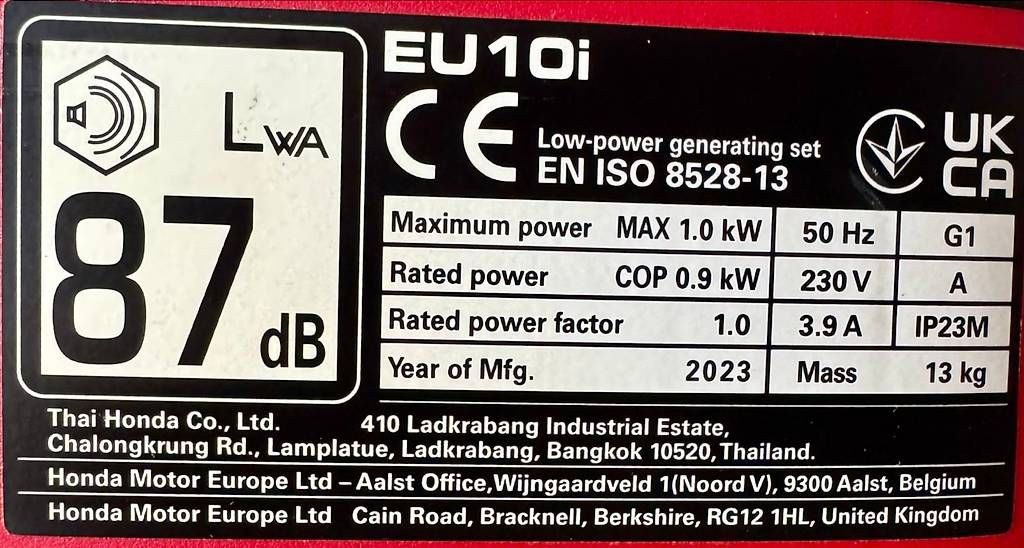 Honda Stromgeneratoren: Génératrice Honda EU 10i – Gebraucht aus Hauterive NE von hy644g 2