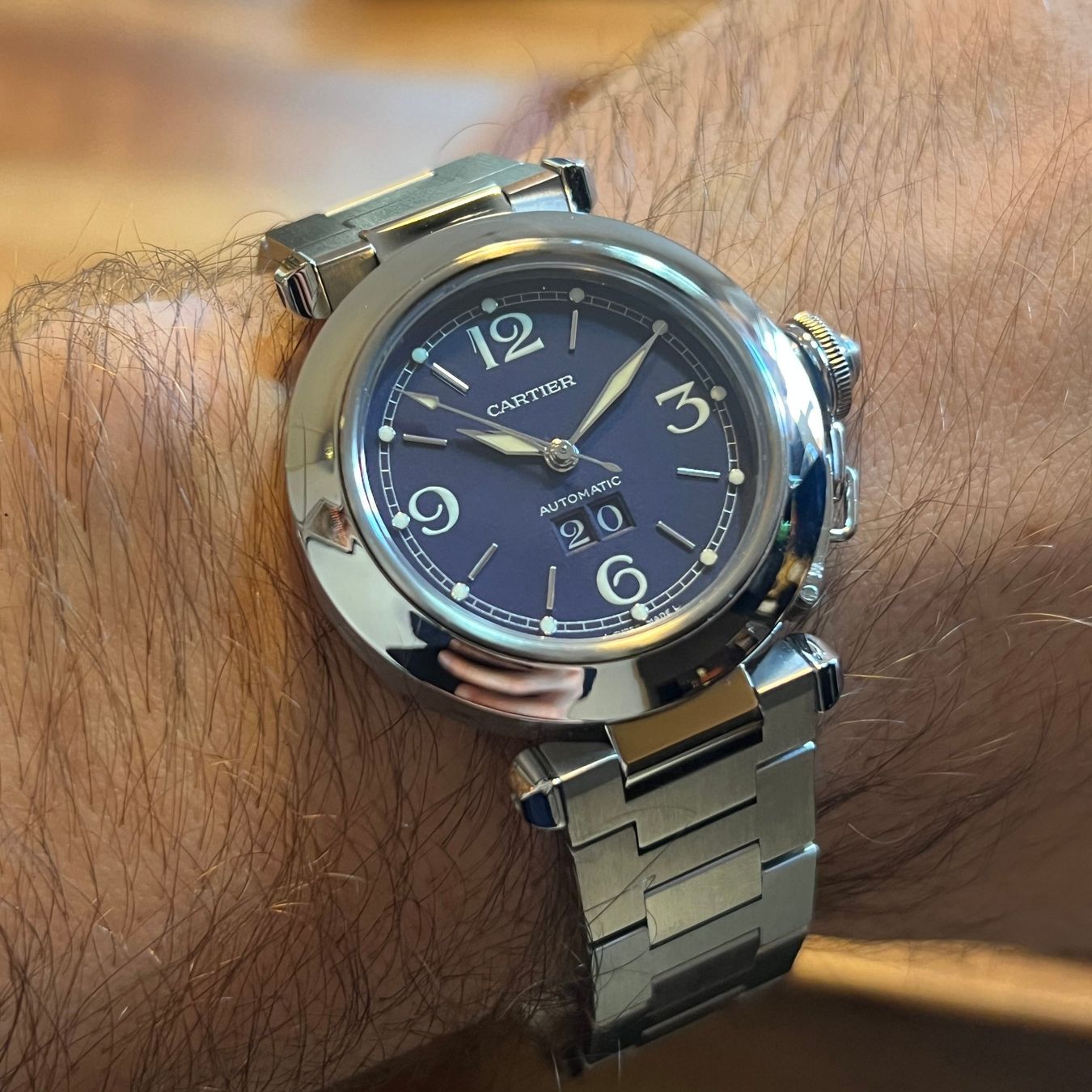 Cartier Uhren: Cartier Pasha C Big Date Automatic W31047M7 – Gebraucht aus Carouge GE von Watchaser 3
