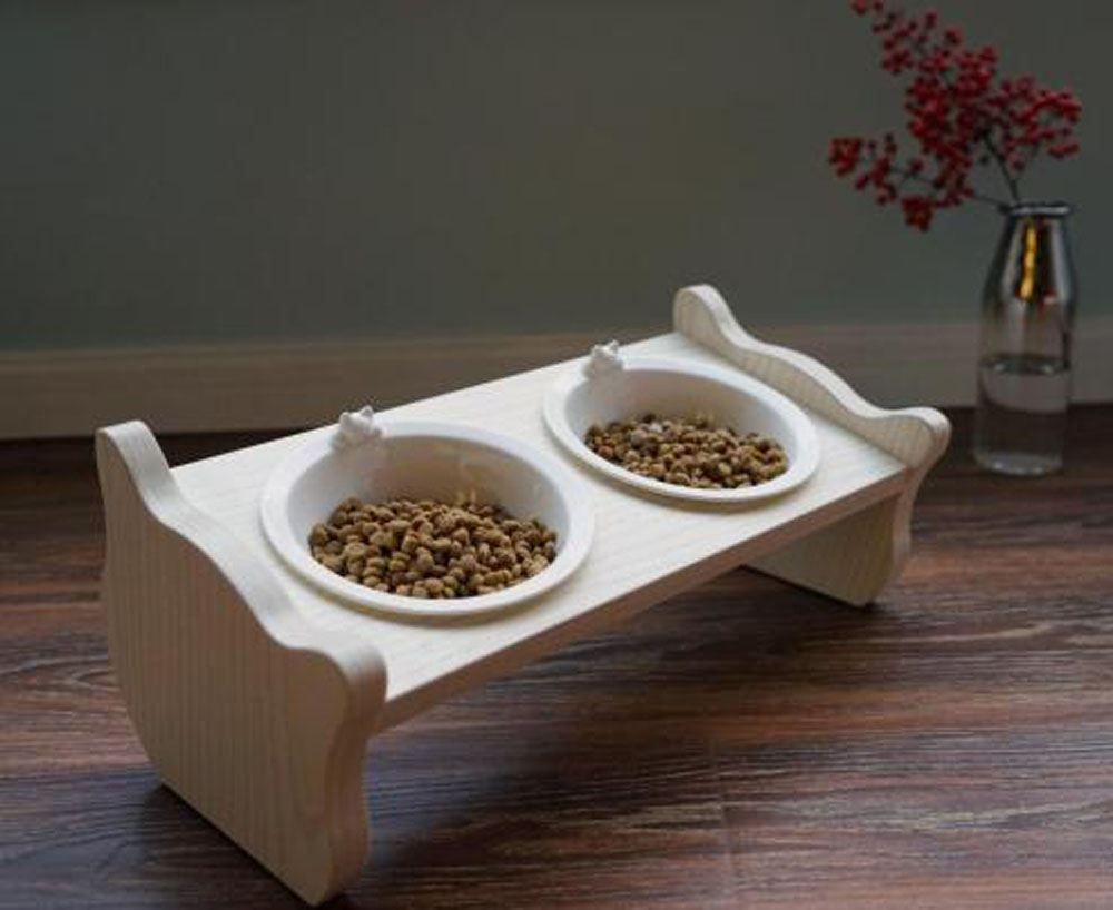 Futter: CatS Design Holz/Keramiknäpfe 2er Näpfe – Neu und originalverpackt aus Mönchengladbach von Zoopplier 3