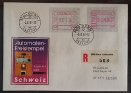 AB20) 1981, Automatenmarke, auf Sonderrief