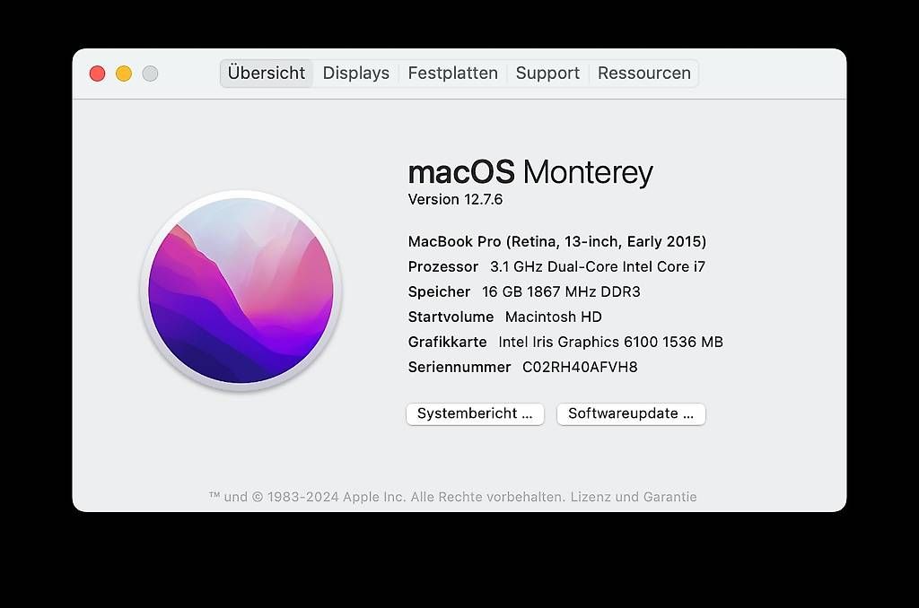 Apple Notebooks: MacBook Pro 13" 2015, 16GB Memory, i7 Intel, 1 TB SSD – Gebraucht aus Weiach von Jippiich 4