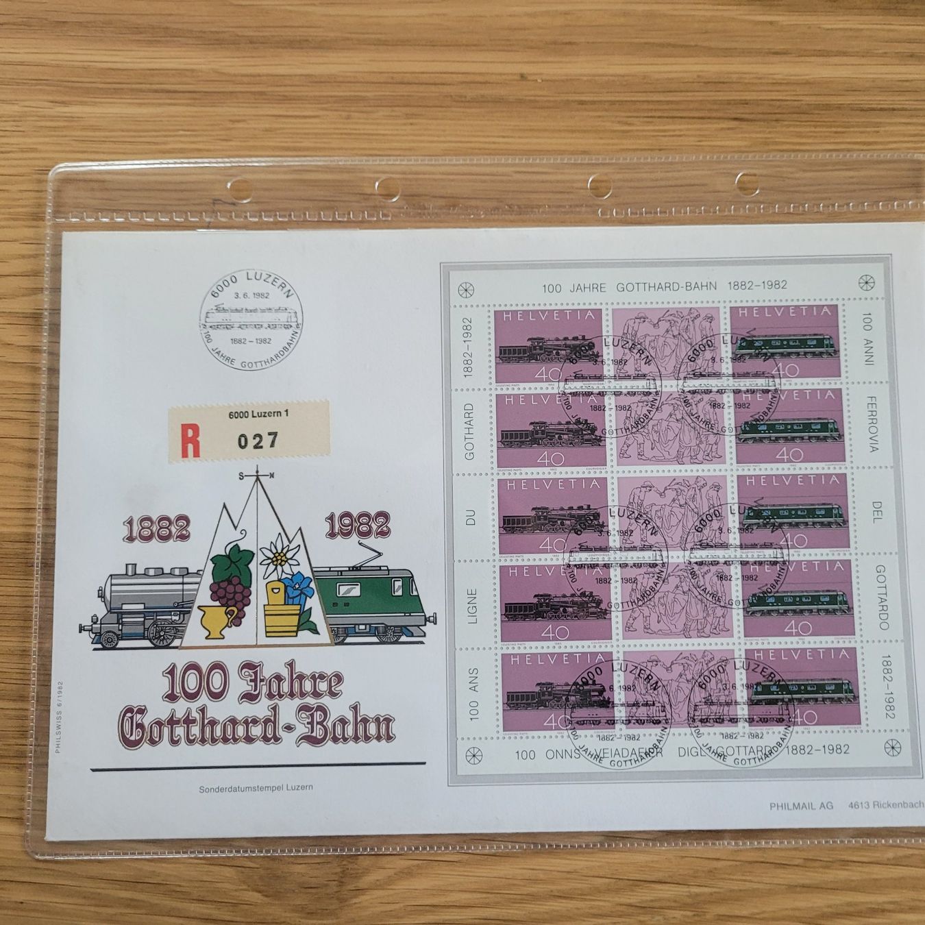 Tutti i francobolli: FDC Grossbrief 1982 Luzern – Usato da Biel/Bienne venduto da Destockweb