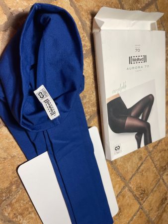 Wolford chic Collant colore blu elettrico-tgS/M-nuovo