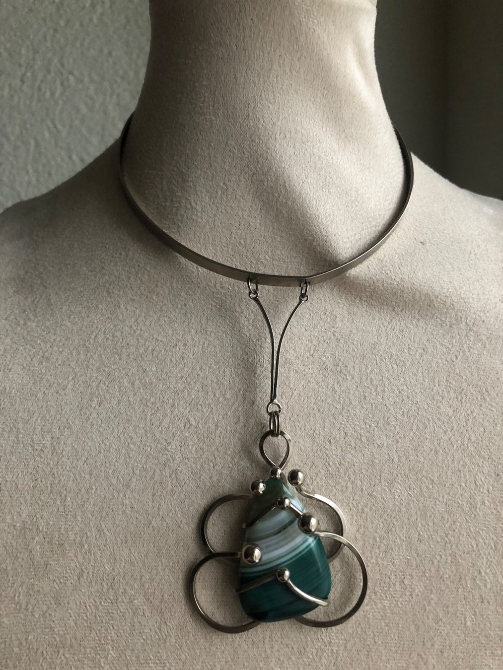 Colliers: Modernist Kette mit Achat – D'occasion à Spiegel b. Bern par Rogger72