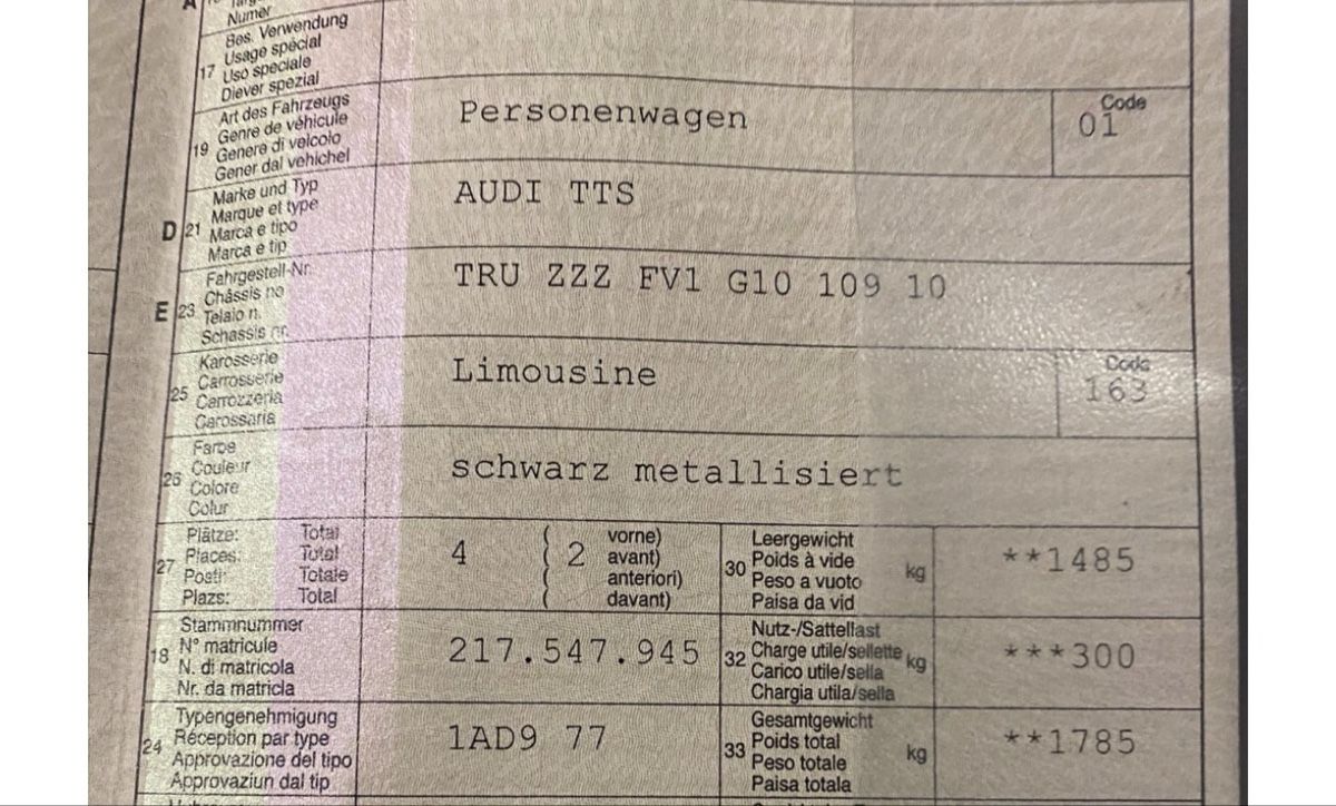 Audi Tutti pezzi di ricambio auto: Kühlergrill TTs   Audi – Usato da Herisau venduto da leal007 1