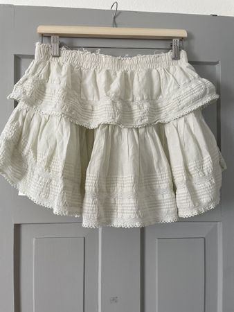 loveshackfancy weisser minirock