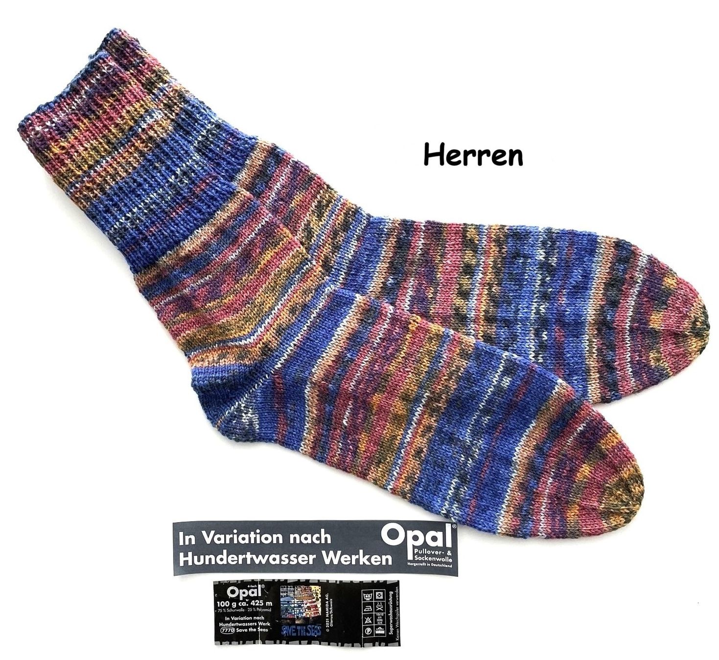 Calze: Handgestrickte "Hundertwasser" Socken verschiedene Grössen – Nuovo e nell'imballaggio originale da Täuffelen venduto da sohalt 3