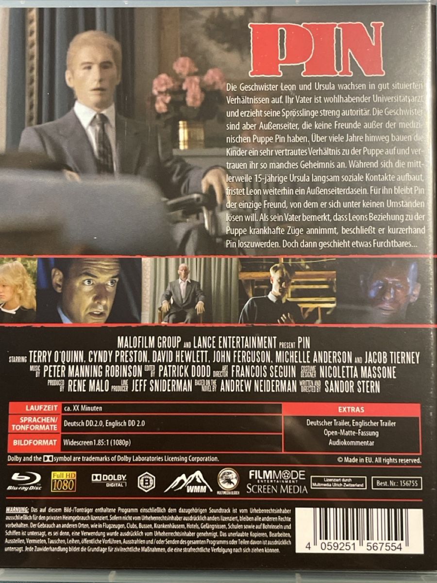 Tutti i DVDs: PIN (1988) – Nuovo (secondo la descrizione) da Waldenburg venduto da Gonzo8 1
