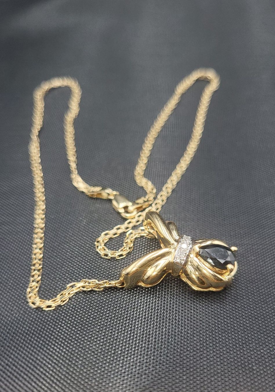 Catenine: Gold 585 Collier Mit Diamanten und Saphir – Usato da Wald ZH venduto da Dasilver 5