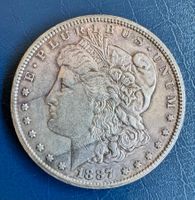 Silber Dollar 1887 Morgan Dollar Münze Jahrgang 1887