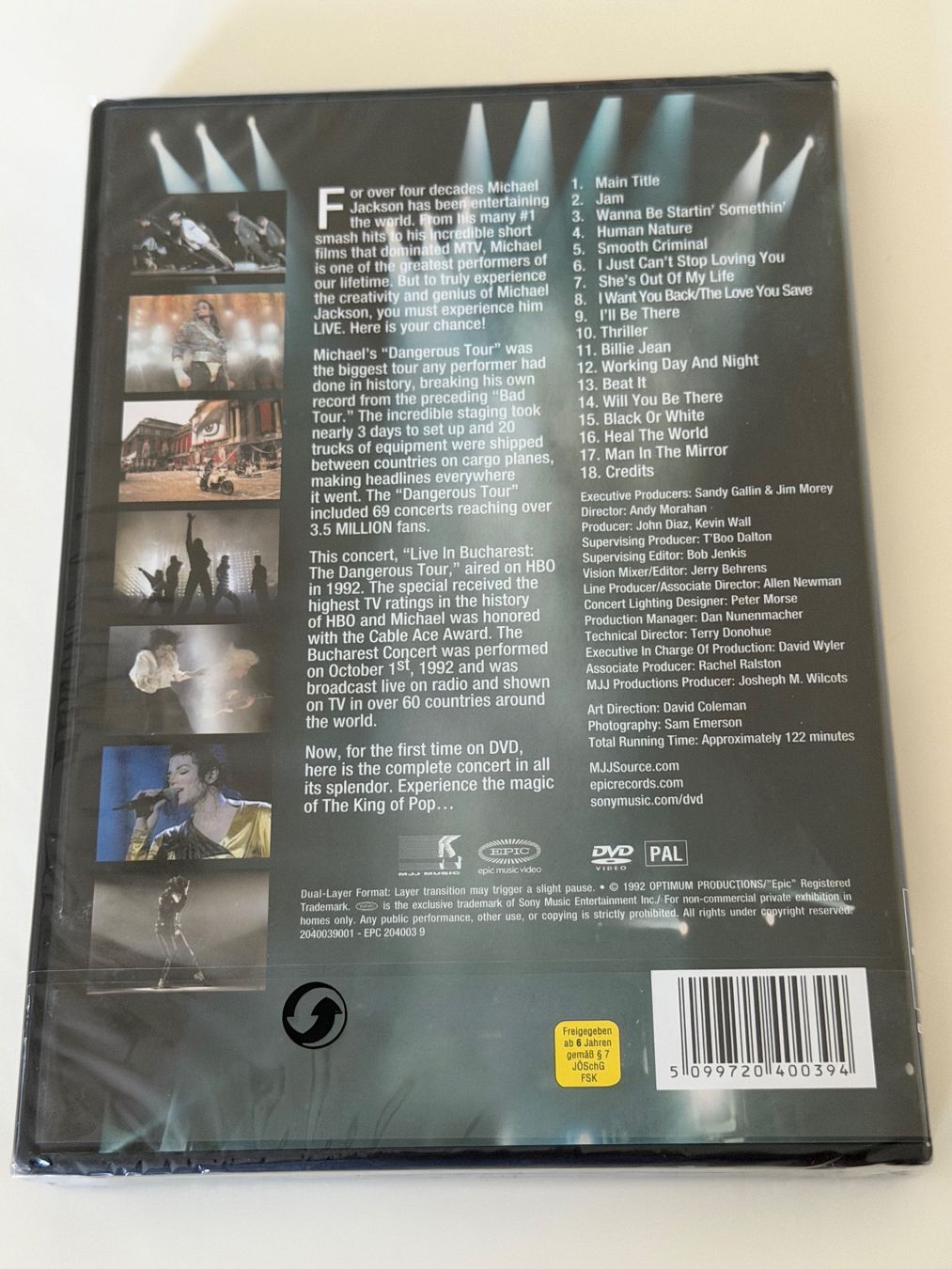 Tutti i DVDs: Michael Jackson Live in Bucharest Dangerous Tour DVD – Nuovo e nell'imballaggio originale da Altstätten SG venduto da sheamus 1