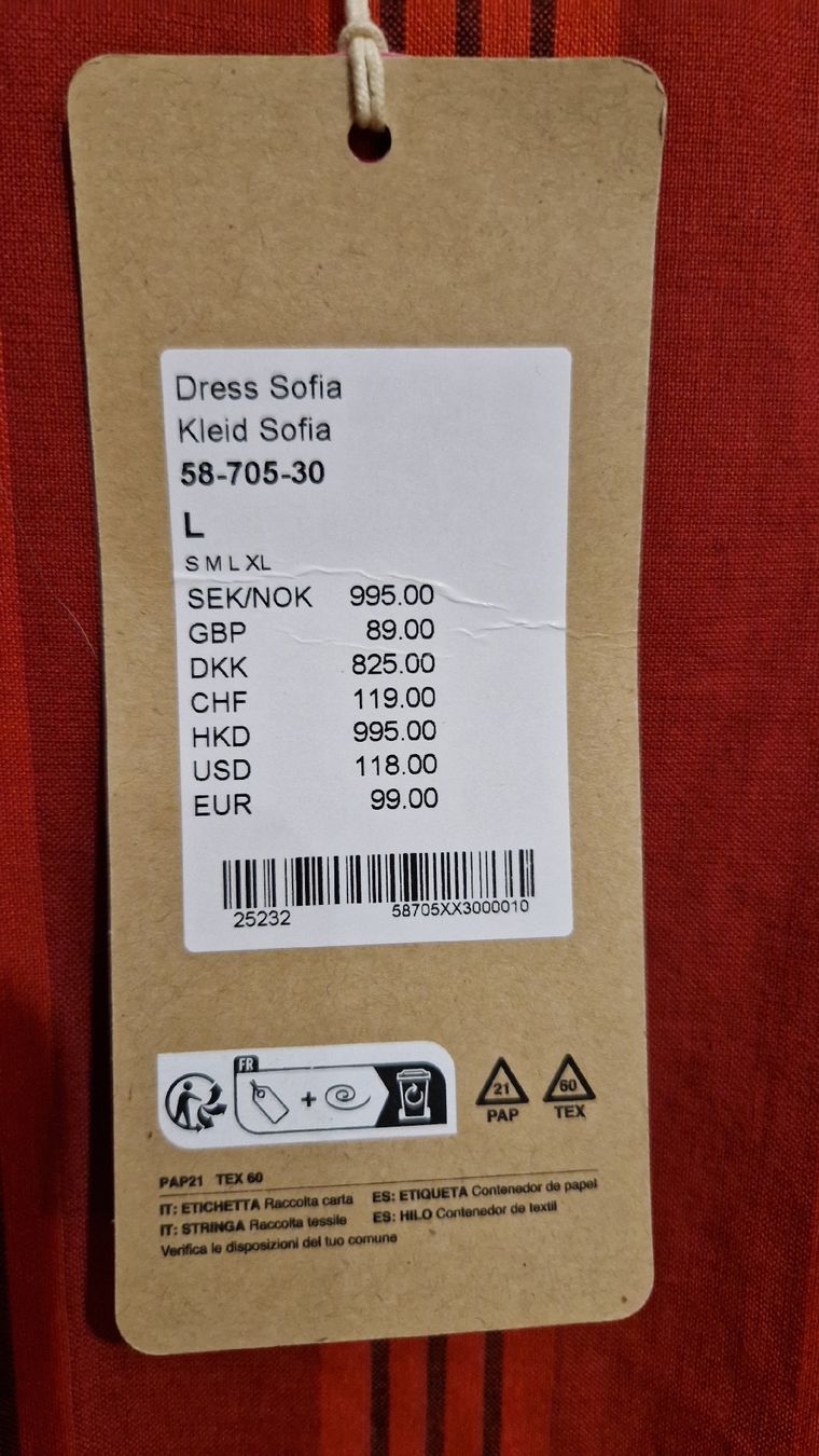 Gudrun Sjöden Vestiti: Neues Gudrun Sjöden Kleid "Sofia", Gr. L, rot-schwarz gestr. – Nuovo (secondo la descrizione) da Oberengstringen venduto da Sheera7 5