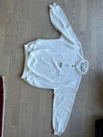 Sweatshirt mit Reissverschluss, weiss, guter Zustand