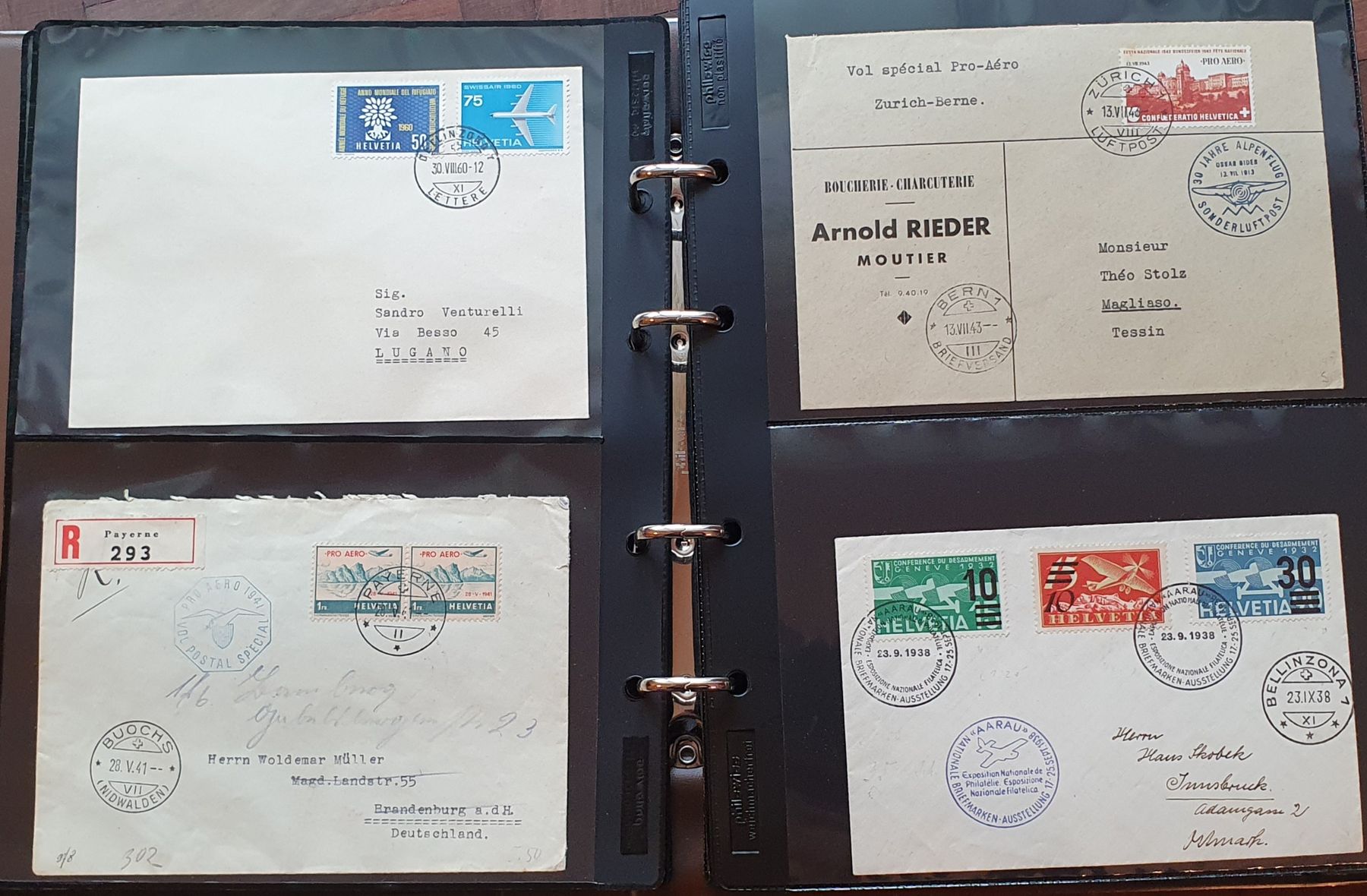 Tutti i francobolli: Album mit Flugpost Briefe und Karten – Usato da Kreuzlingen venduto da Rschweiz1 4