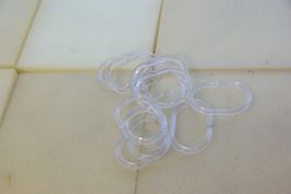 10x transparente Duschvorhang Ringe