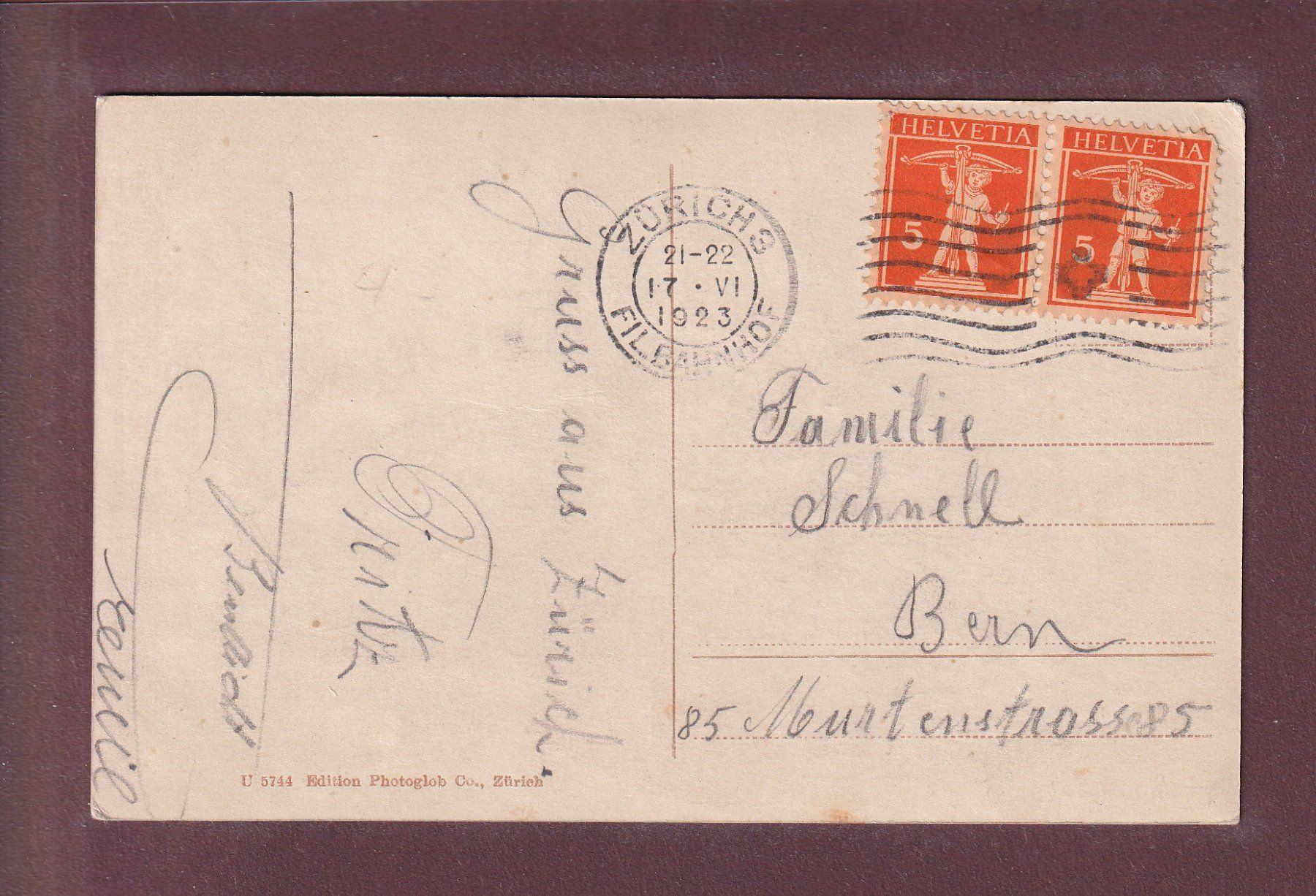 Cartes postales: ZÜRICH - Bauschänzli - 1923 – D'occasion à Pully par nicecards 1