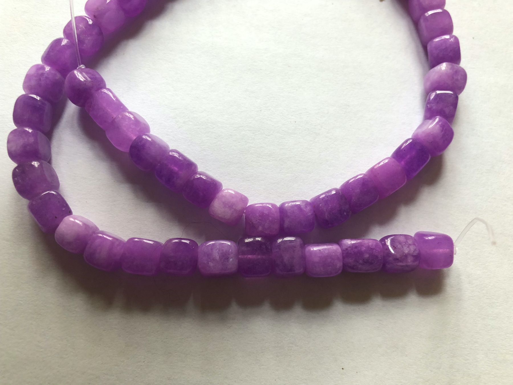 Pietre preziose: schöne "Amethyst" Perlen eckig 8x8mm - 1 Strang – Nuovo e nell'imballaggio originale da Ittenthal venduto da Hwaggis 1