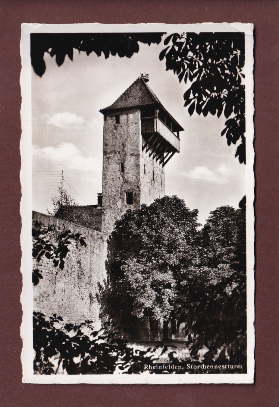 Cartoline postali: RHEINFELDEN - Storchennestturm - 1942 – Usato da Pully venduto da nicecards