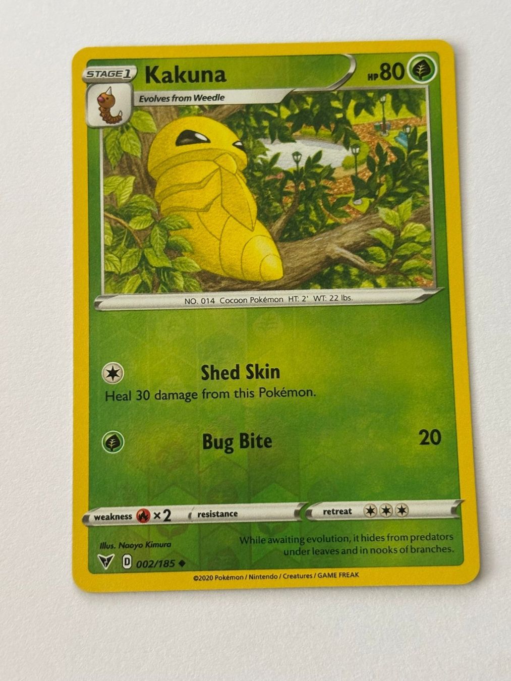 Pokémon Sammelbilder & Trading cards: Pokemon-Karte Kakuna 002/185 – Gebraucht aus Herisau von Seyashop1