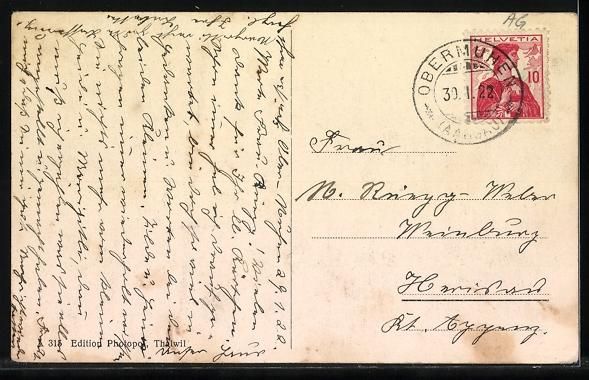 Cartoline postali: Ober-Muhen, Schulhaus, Ortsansicht mit B – Usato da Berlin venduto da bartko-reher 1