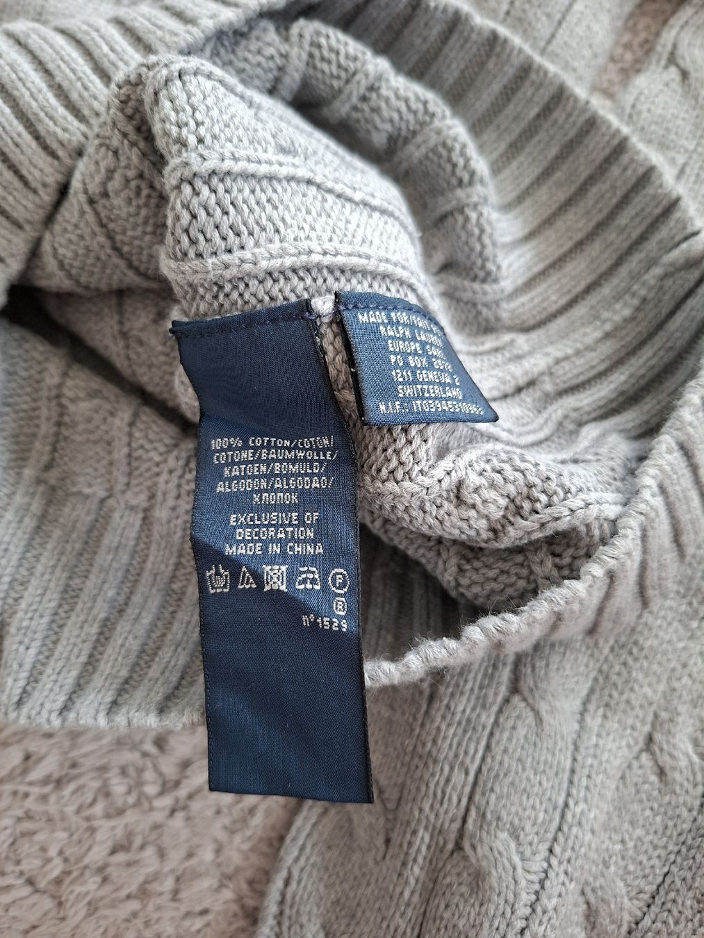 Ralph Lauren Pullover & Sweatshirts: Pull Ralph Lauren maille torsadée gris taille M – Gebraucht aus Renens VD von ser_j2fn 6