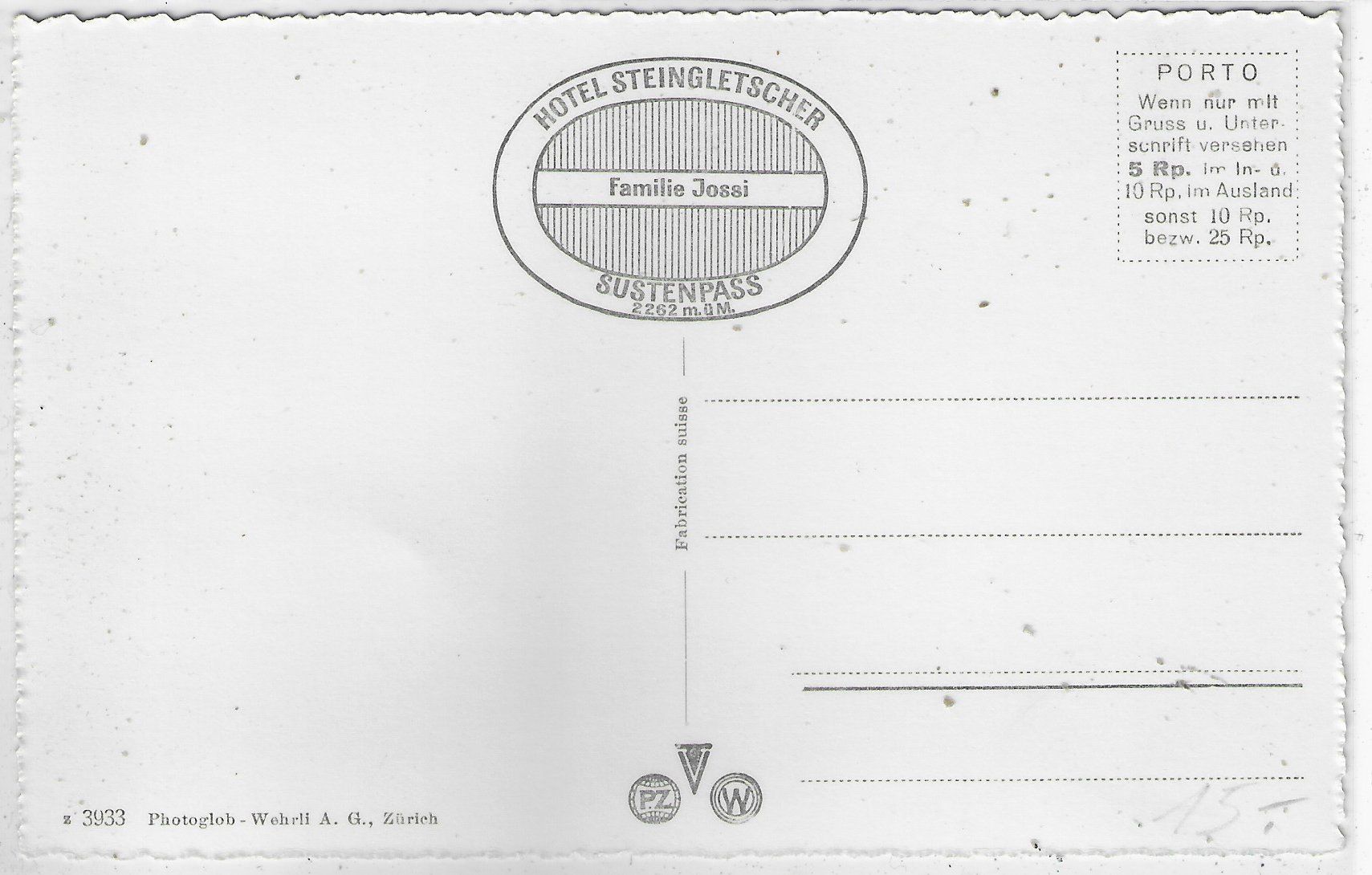 Cartoline postali: Wassen mit Sustenstrasse – Usato da Ettingen venduto da Kartenplanet 1