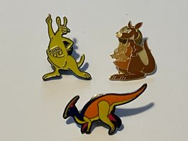 3 Pins Känguru Anstecker Rarität