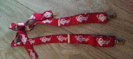Bretelles / Bretelles de ski rouges vintage